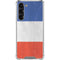 French Flag Distressed Galaxy S24 FE Clear Case